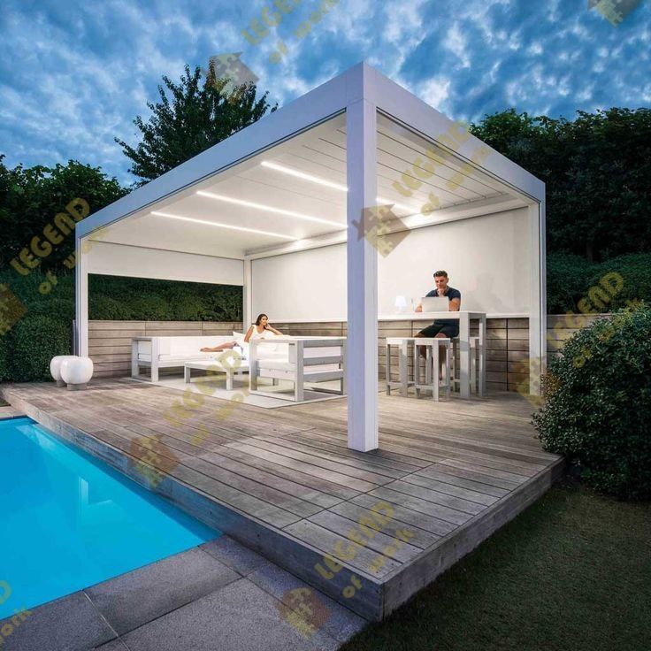 Pergola bioclimatique - réalisation LEGEND OF WORK Casablanca