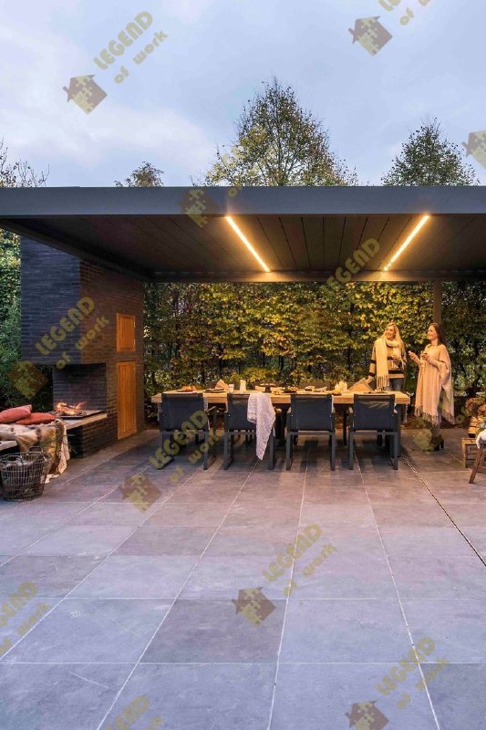 Pergola bioclimatique - réalisation LEGEND OF WORK Casablanca